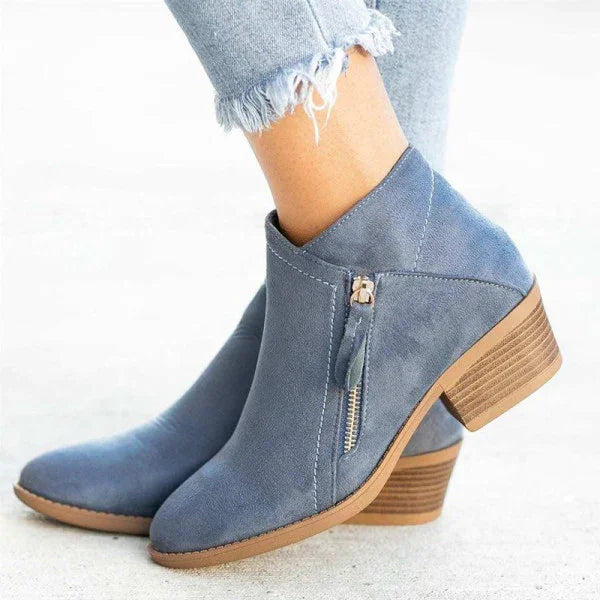 Janice | bottes en cuir avec fermeture éclair pour femmes