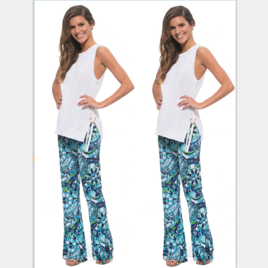 Violette | Pantalon flair élégant avec différents types d'imprimés