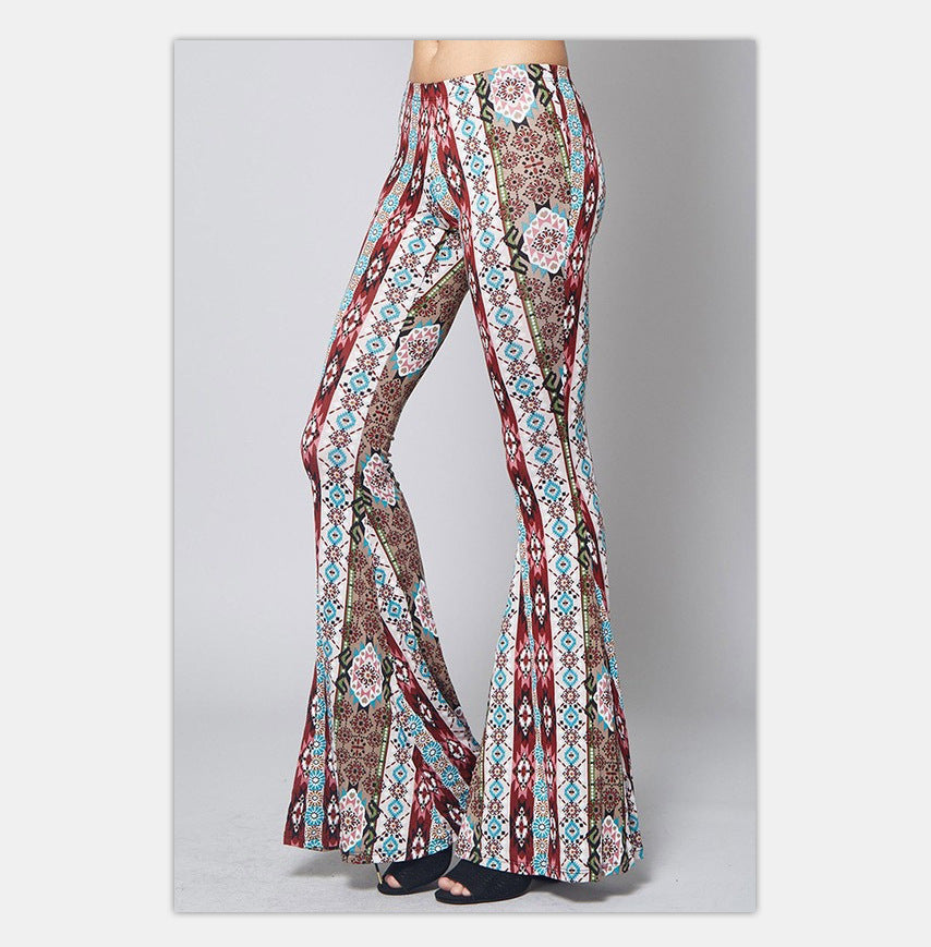 Violette | Pantalon flair élégant avec différents types d'imprimés