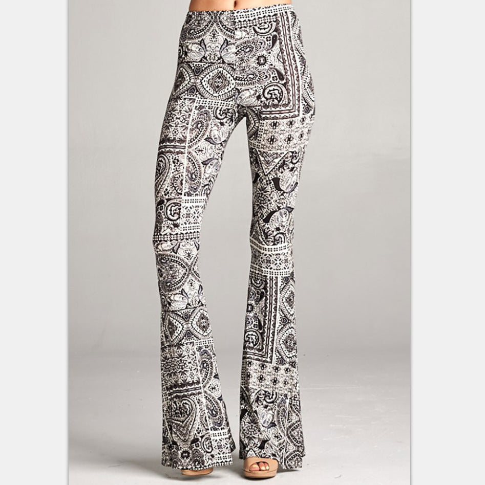 Violette | Pantalon flair élégant avec différents types d'imprimés