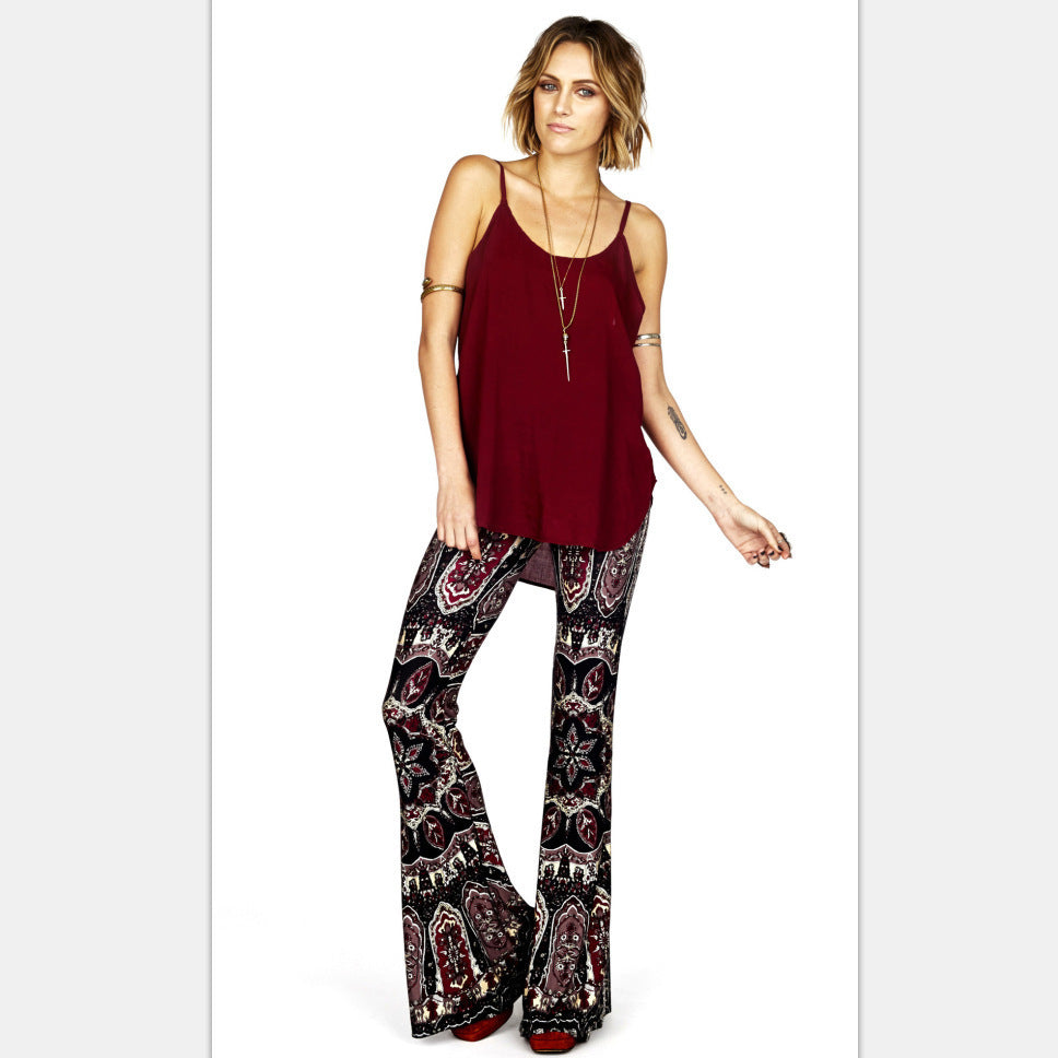 Violette | Pantalon flair élégant avec différents types d'imprimés