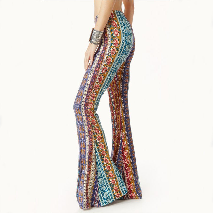 Violette | Pantalon flair élégant avec différents types d'imprimés