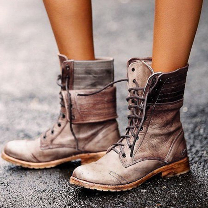 Elise | Bottines en cuir lacé