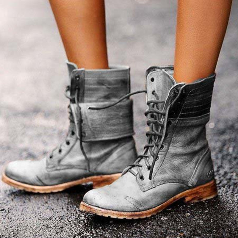 Elise | Bottines en cuir lacé