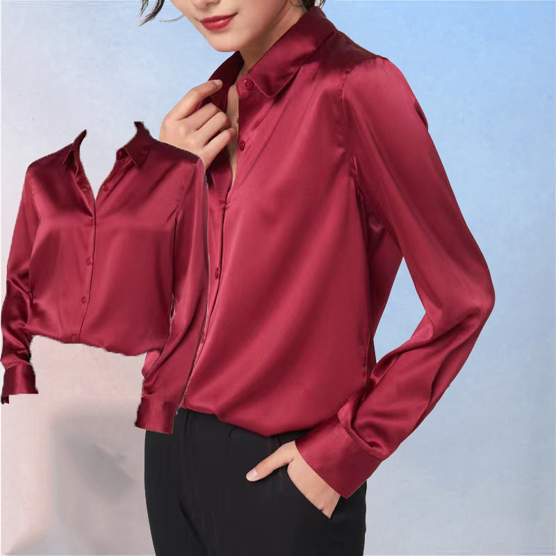 Isabelle | Chemise en satin pour femme