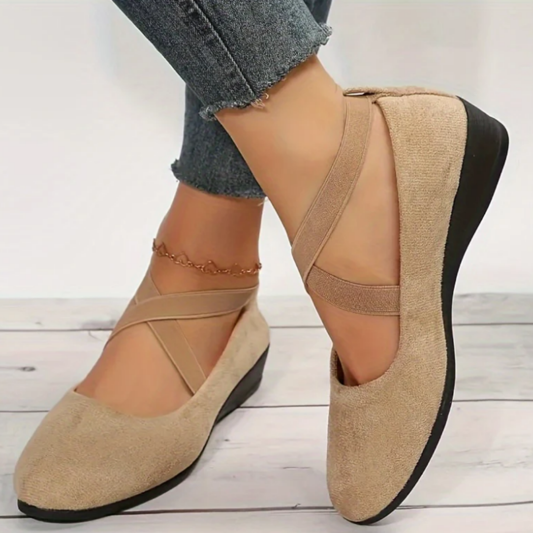 Feline | Chaussures De Ballet Décontractées Pour Femmes Avec Talon Compensé