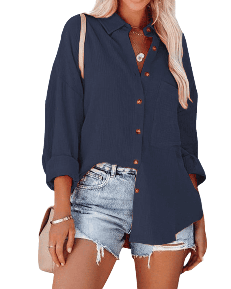 Léa | Chemise longue à manches
