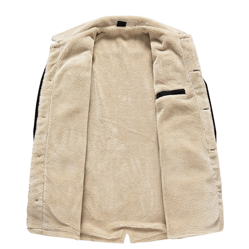 Gabriel - Veste en denim molletonné avec revers