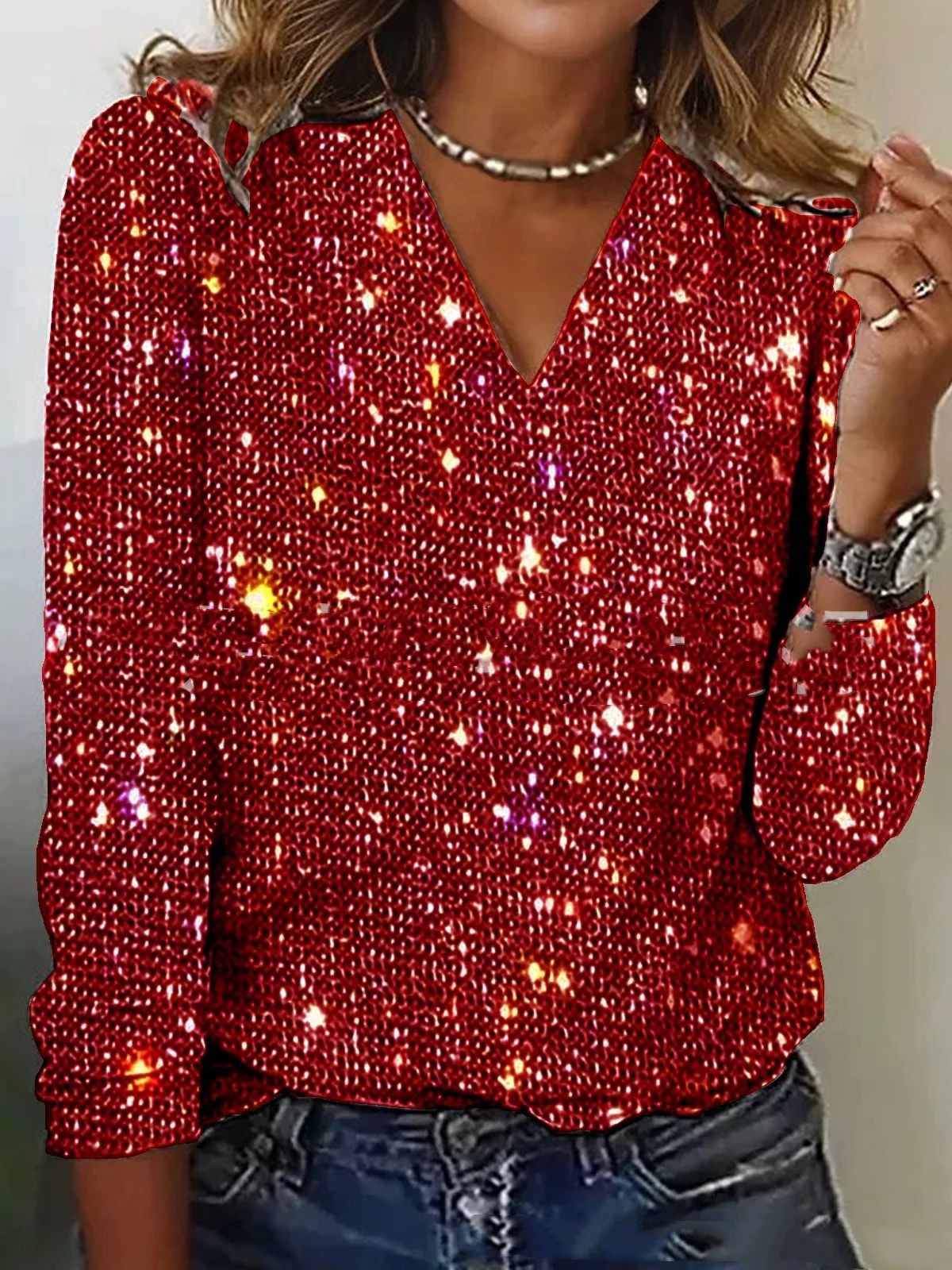 Milou | Top femme avec paillettes