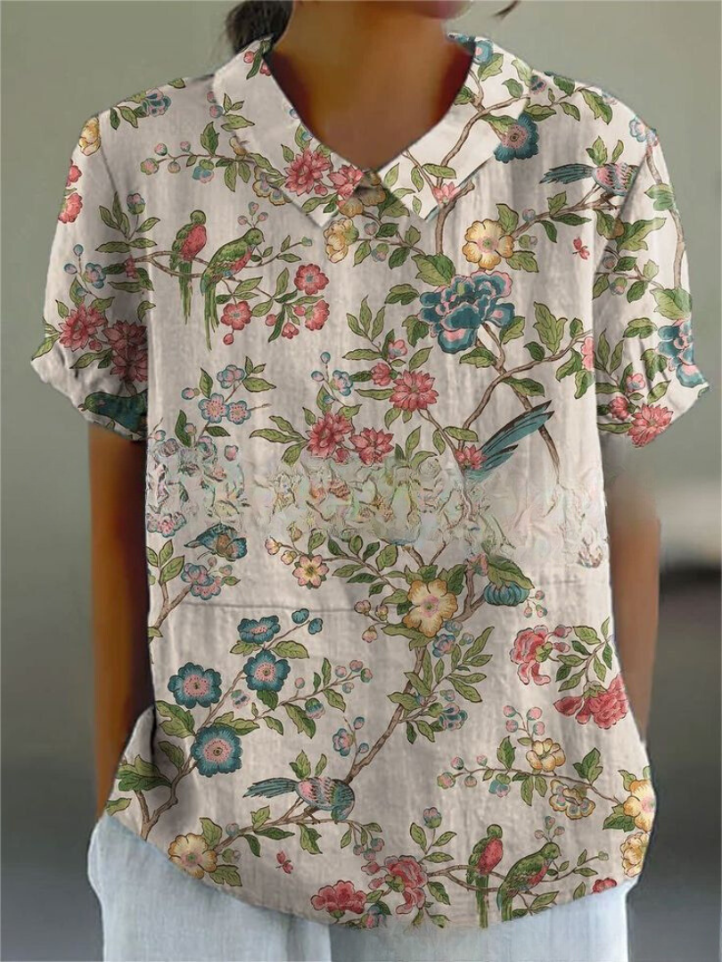 Diane | Blouse élégante à motif floral pour femmes