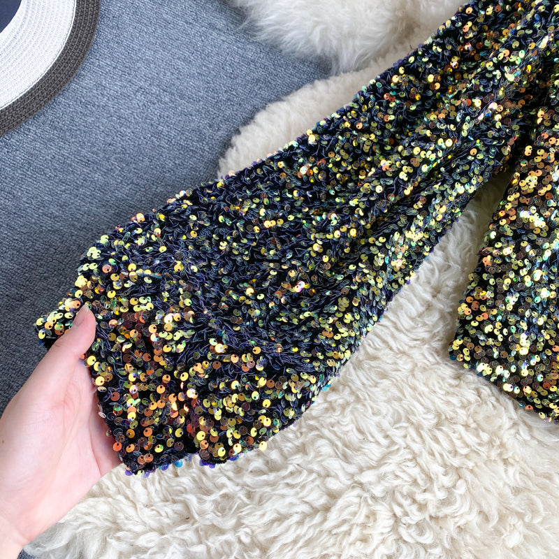 Solei | Top élégant avec paillettes