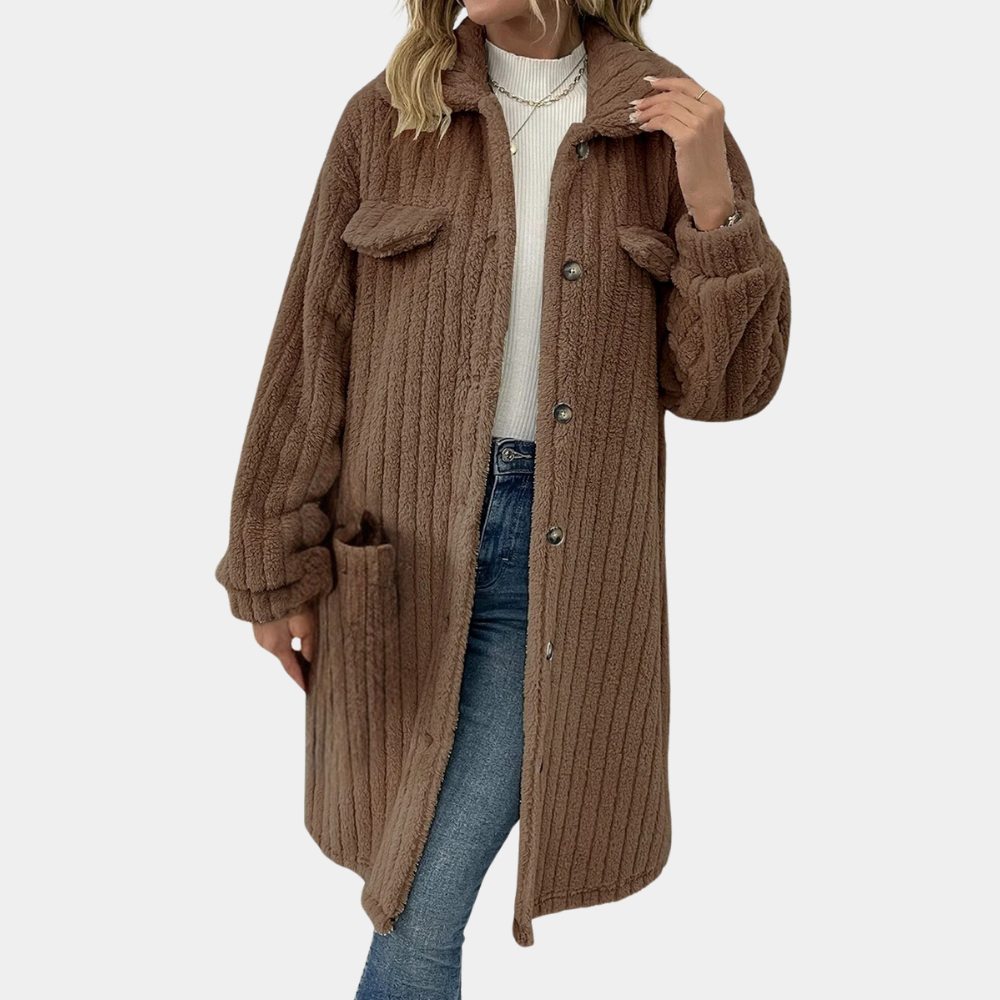 Marie | Manteau veste Avec motif à rayures pour femmes