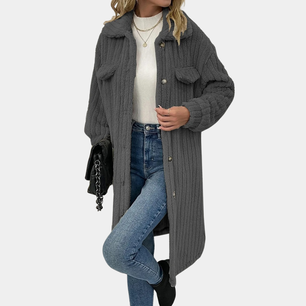 Marie | Manteau veste Avec motif à rayures pour femmes