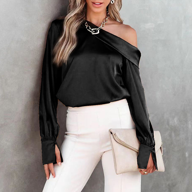Lisette | Chemisier en satin pour femmes