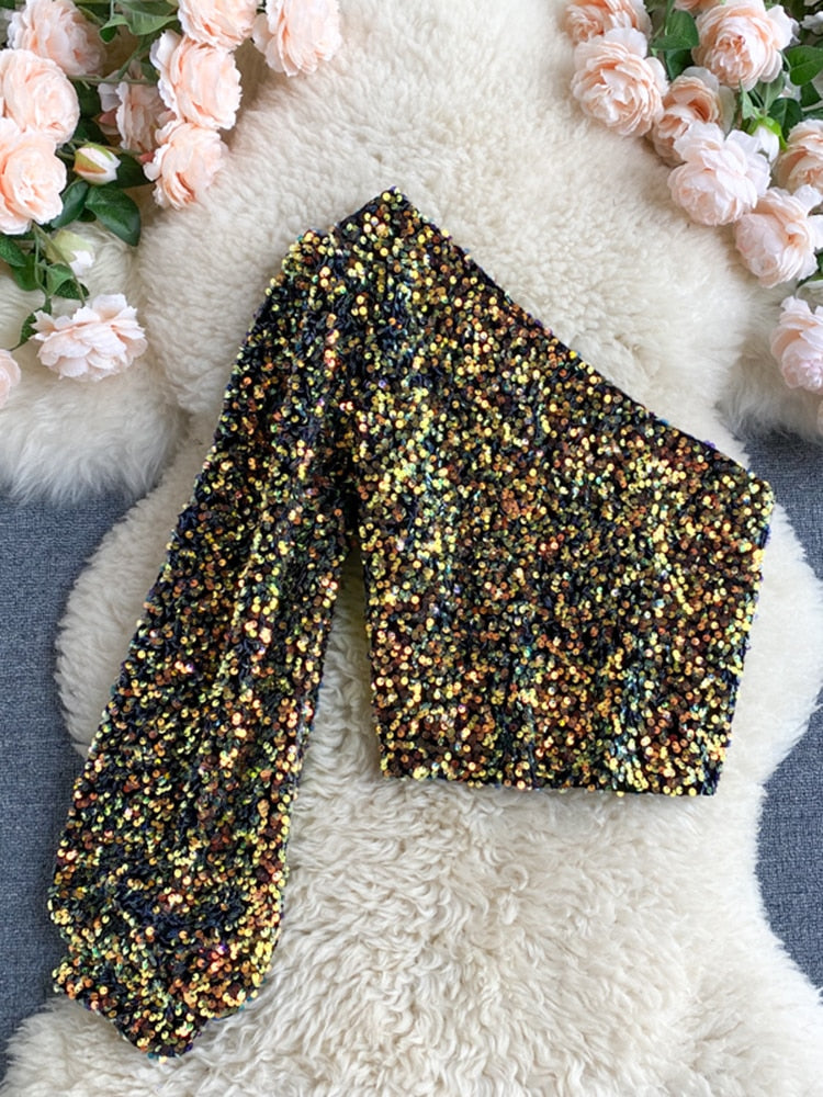 Solei | Top élégant avec paillettes