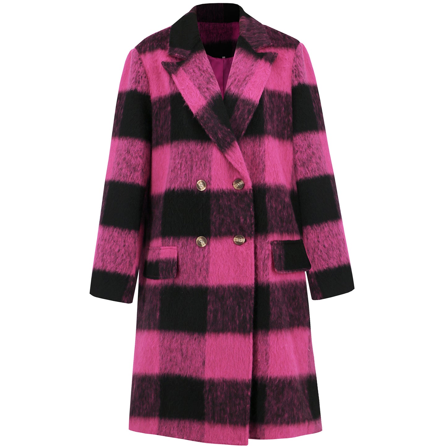 Aline | manteau long à carreaux pour femmes