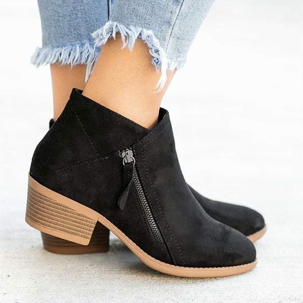 Janice | bottes en cuir avec fermeture éclair pour femmes