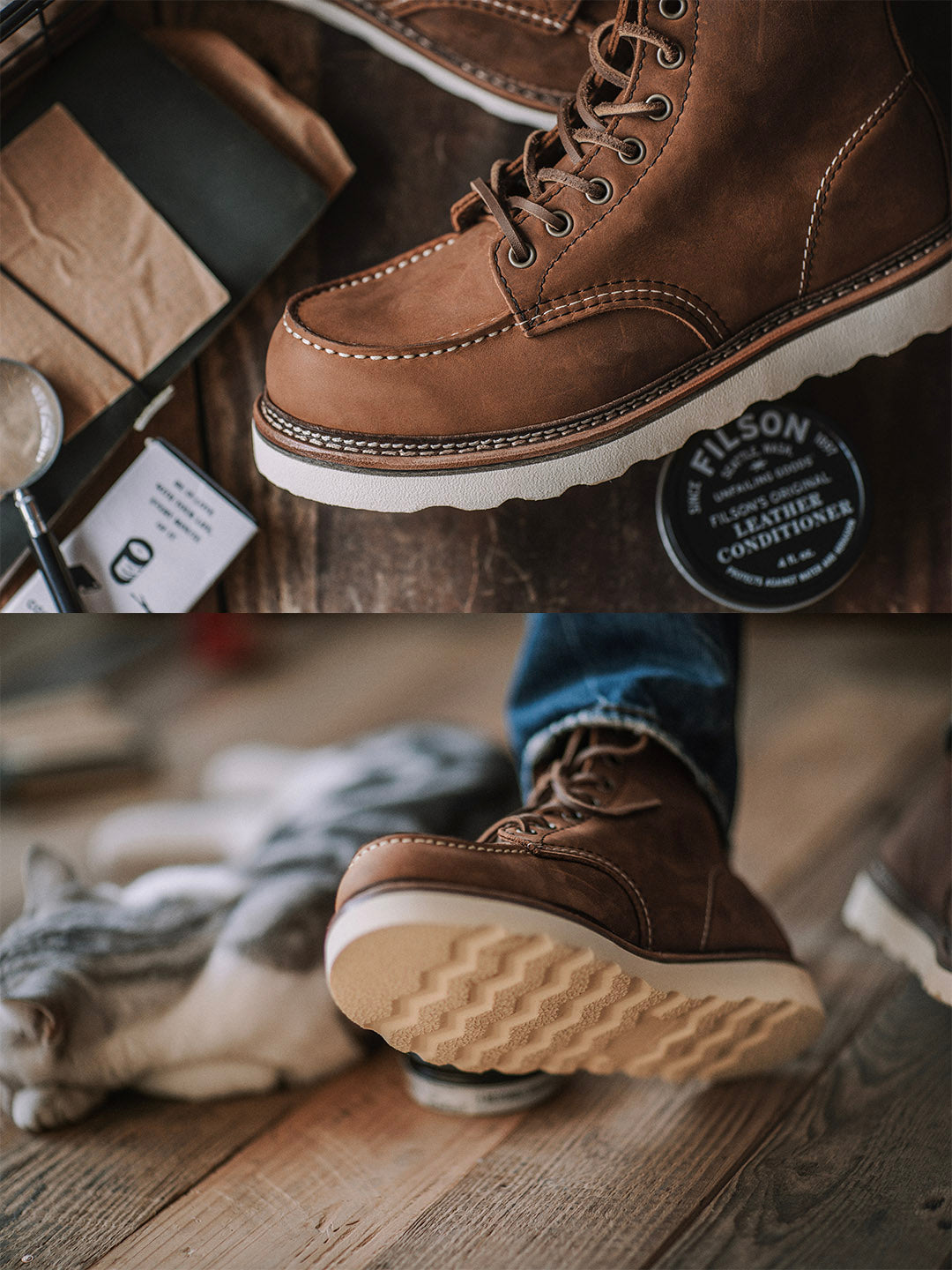 Mike | Bottes en cuir à bout mocassin pour hommes