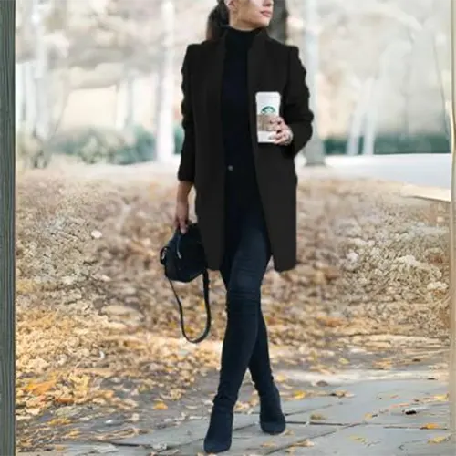 Élise | Blazer D'hiver Long Et Étroit Pour Femmes – mode