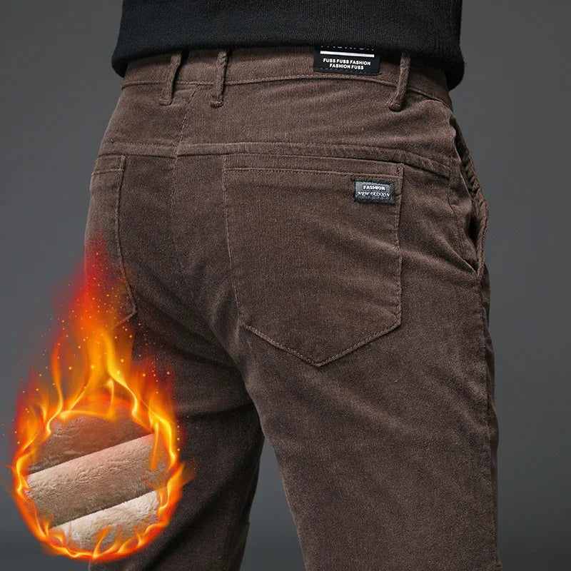 Laurent - Pantalon Matelassé en Velours Côtelé pour Hommes