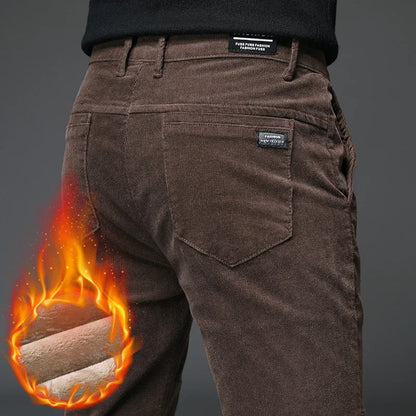 Laurent - Pantalon Matelassé en Velours Côtelé pour Hommes