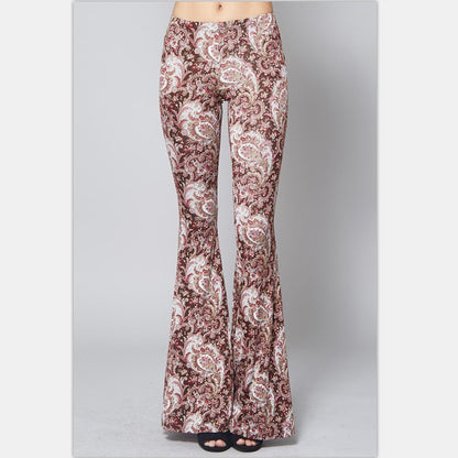 Violette | Pantalon flair élégant avec différents types d'imprimés