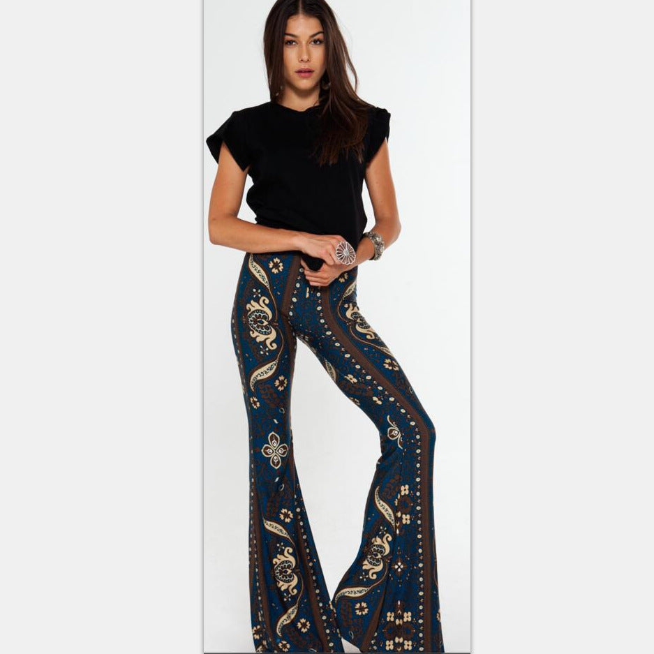 Violette | Pantalon flair élégant avec différents types d'imprimés