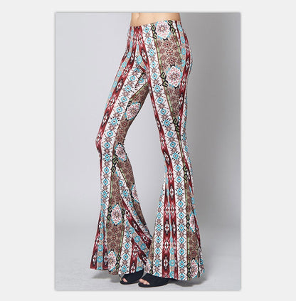 Violette | Pantalon flair élégant avec différents types d'imprimés