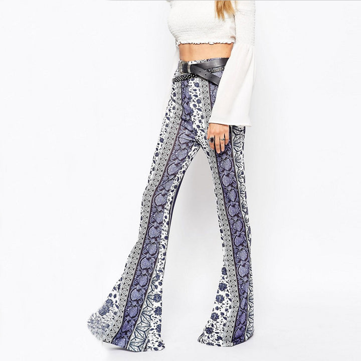 Violette | Pantalon flair élégant avec différents types d'imprimés