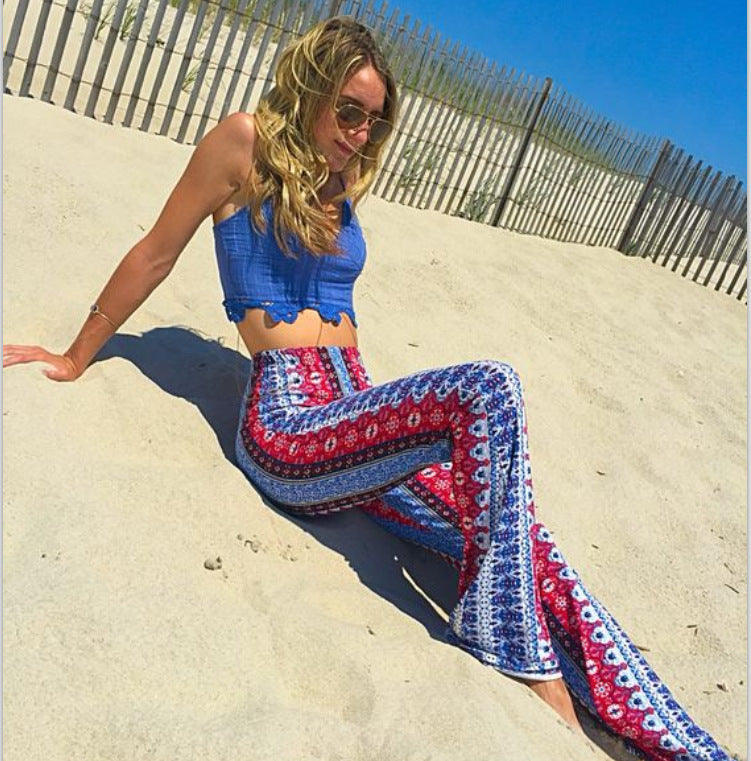 Violette | Pantalon flair élégant avec différents types d'imprimés