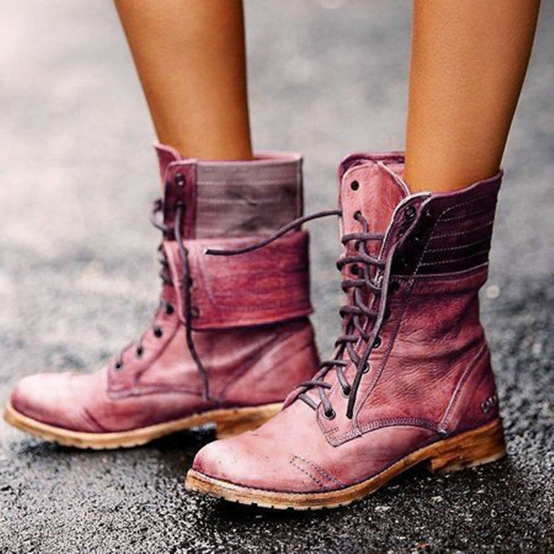 Elise | Bottines en cuir lacé