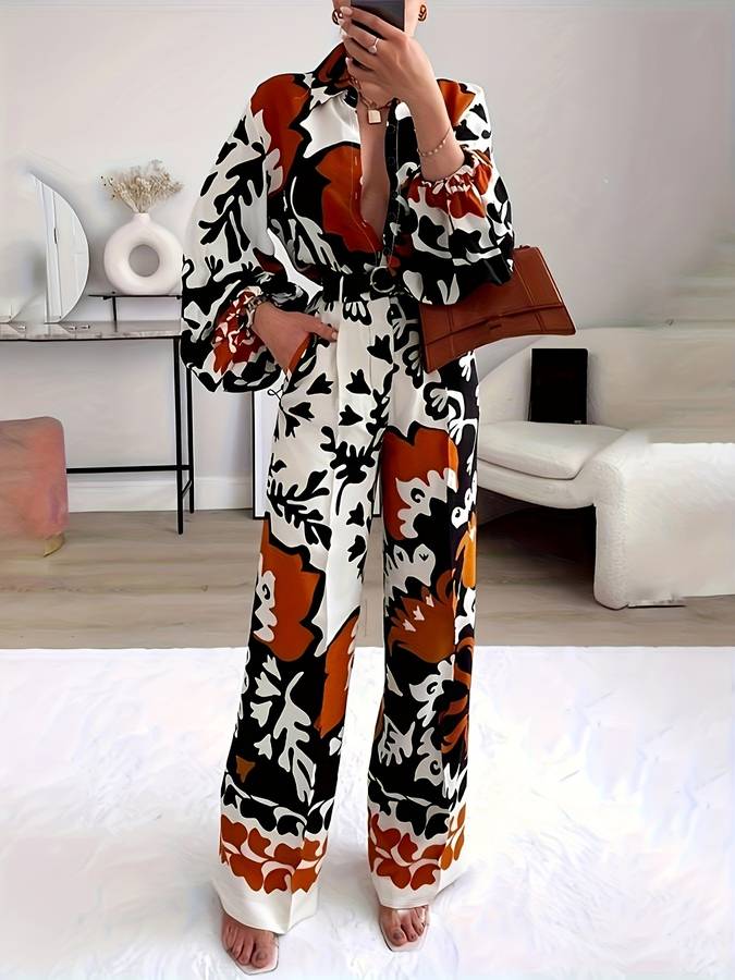 Remie | Ensemble deux pièces avec imprimé floral élégant