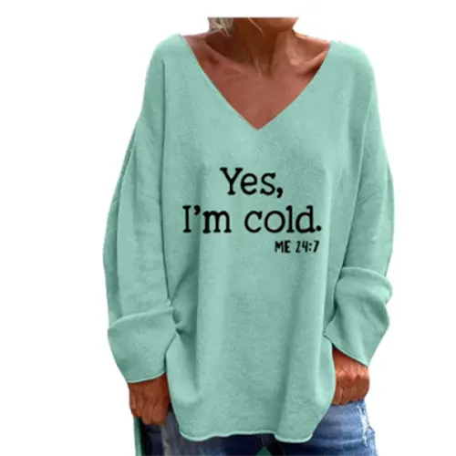 Élise | Pull oversize à col en V pour femmes – mode