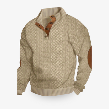 Anton | Pull chaud pour hommes avec col boutonné
