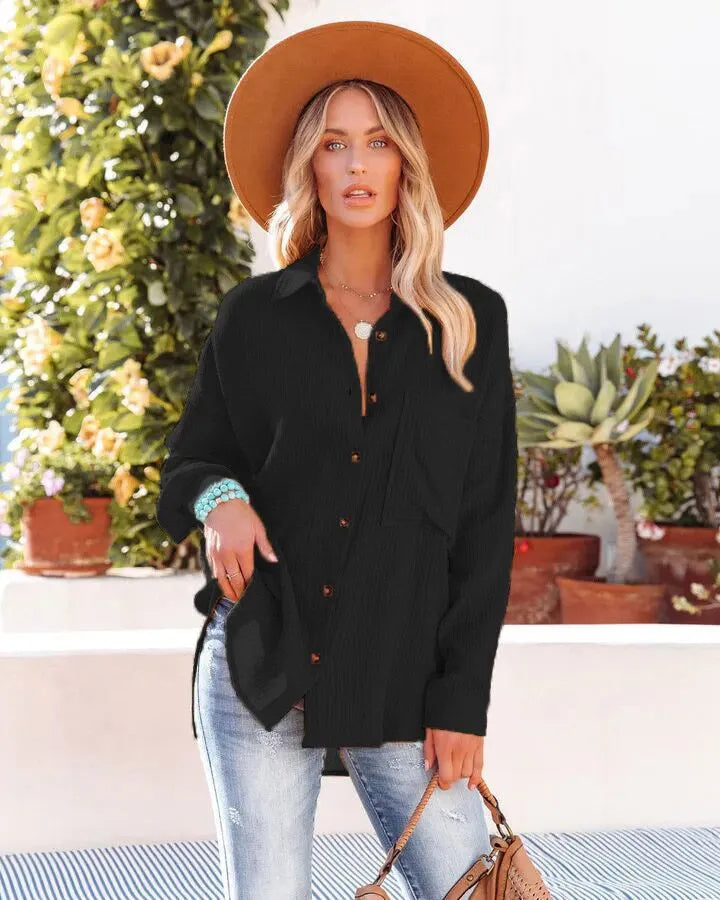 Léa | Chemise longue à manches