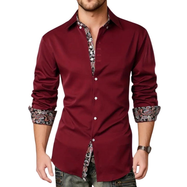 Niko | Chemise à accents Paisley pour hommes – mode