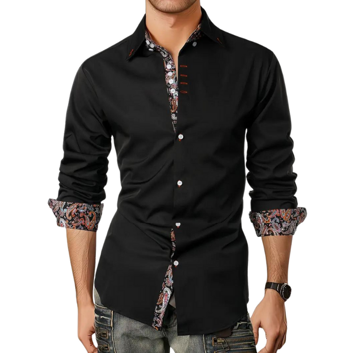 Niko | Chemise à accents Paisley pour hommes – mode