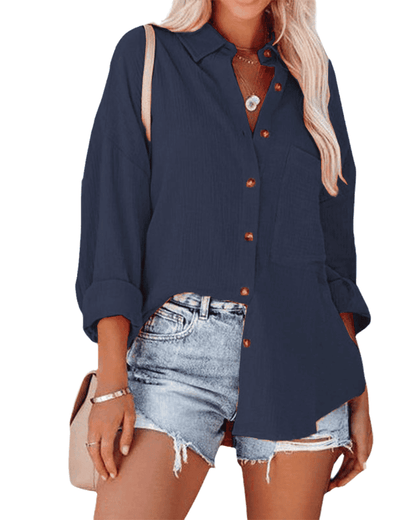Léa | Chemise longue à manches