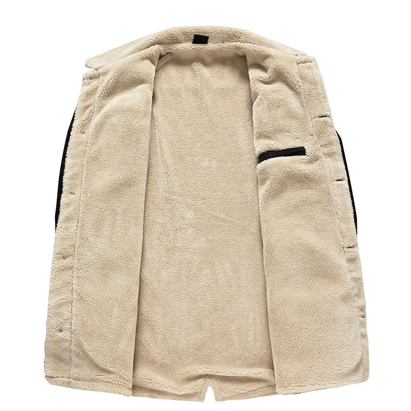 Gabriel - Veste en denim molletonné avec revers