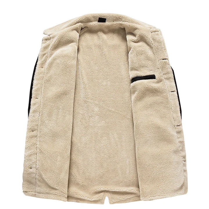 Gabriel - Veste en denim molletonné avec revers