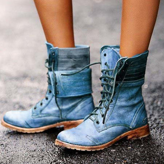 Elise | Bottines en cuir lacé