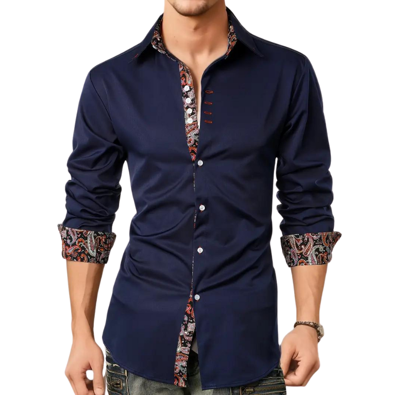 Niko | Chemise à accents Paisley pour hommes – mode