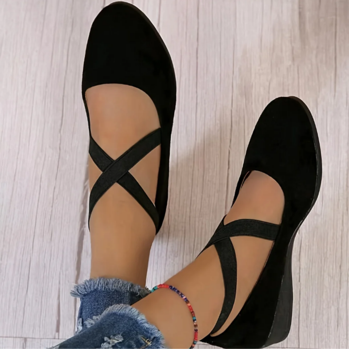 Feline | Chaussures De Ballet Décontractées Pour Femmes Avec Talon Compensé