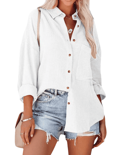 Léa | Chemise longue à manches