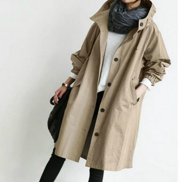 Sanne | Trench-coat Femme Éégant et Pratique – mode