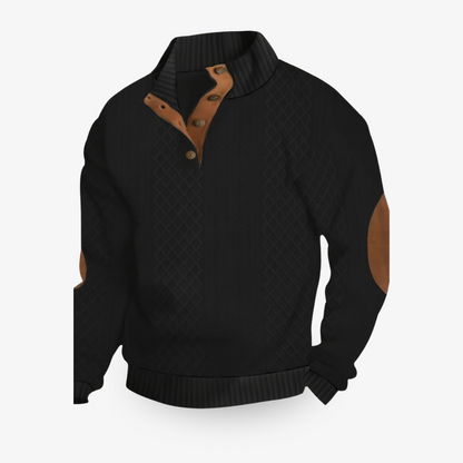 Anton | Pull chaud pour hommes avec col boutonné