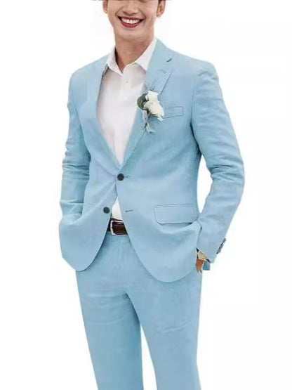 Lucas | Costume de loisir slim en lin hommes