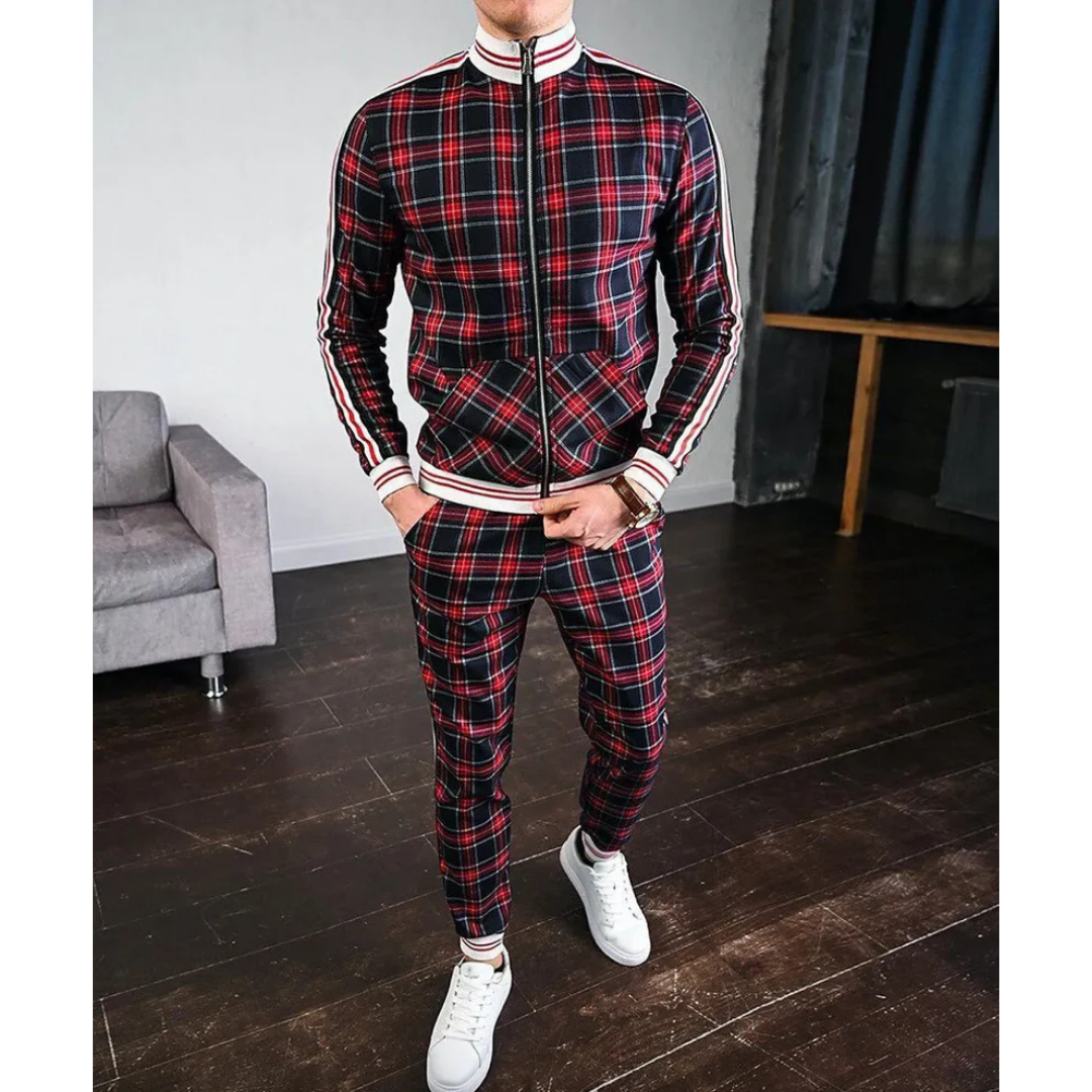 Markus | Hommes Ensemble Deux Pièces À Carreaux