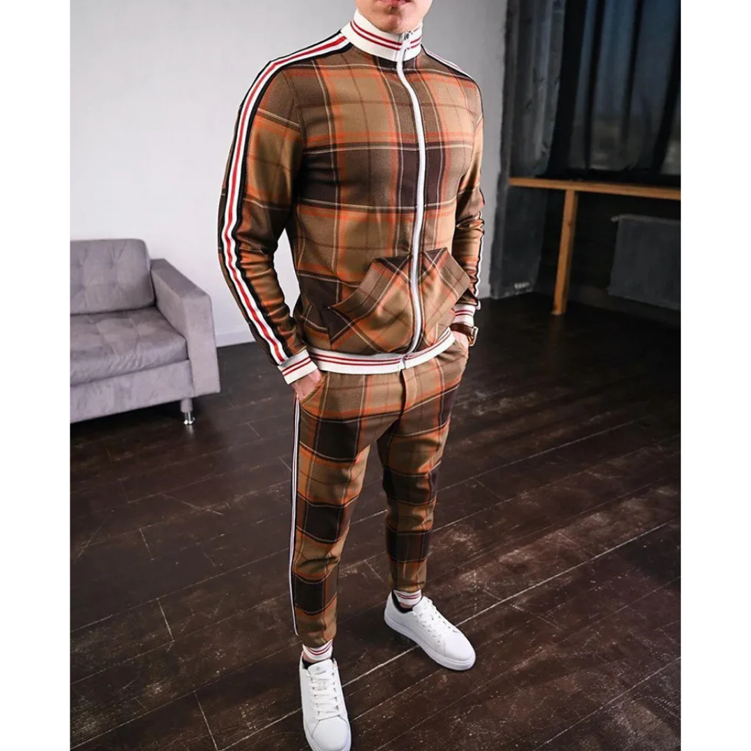 Markus | Hommes Ensemble Deux Pièces À Carreaux