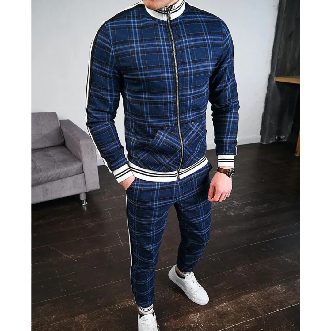 Markus | Hommes Ensemble Deux Pièces À Carreaux